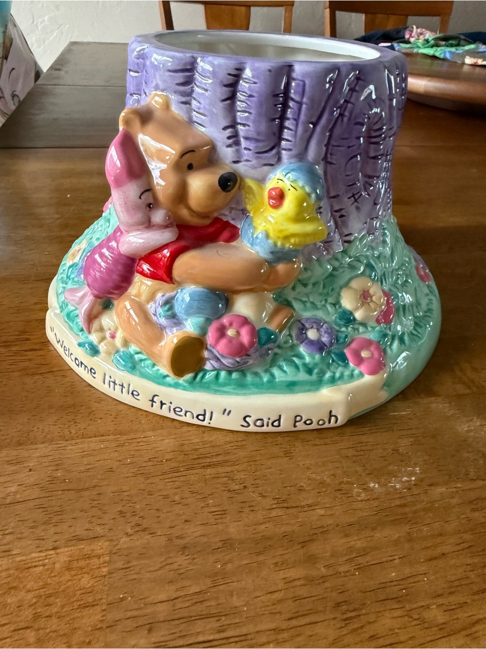 Disney Winnie the Pooh, Piglet & Eeyore Welcome Little Friend! FTD Vase Planter